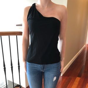 Black one shoulder top